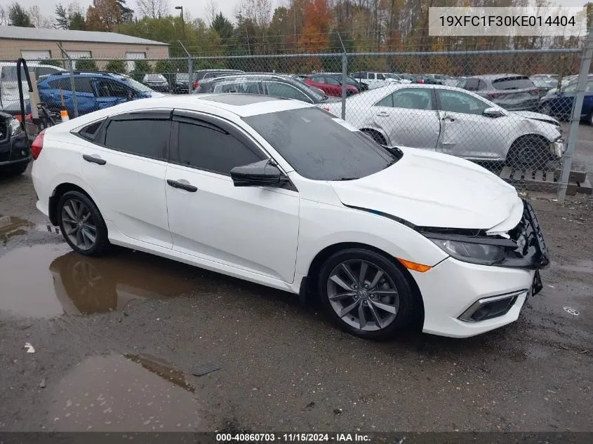 2019 Honda Civic Ex VIN: 19XFC1F30KE014404 Lot: 40860703