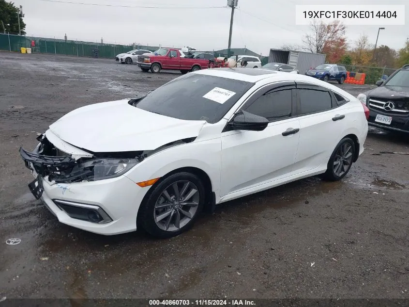 2019 Honda Civic Ex VIN: 19XFC1F30KE014404 Lot: 40860703