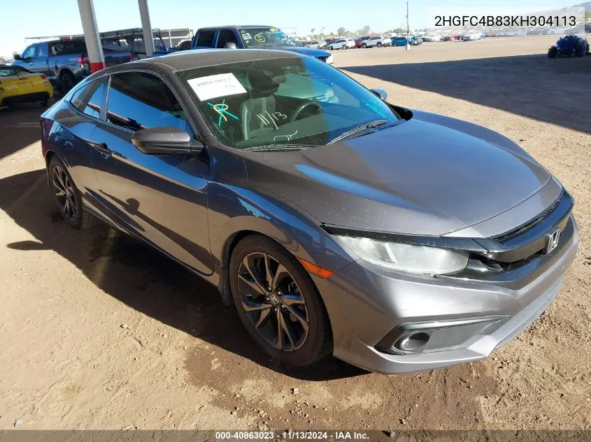 2019 Honda Civic Sport VIN: 2HGFC4B83KH304113 Lot: 40863023