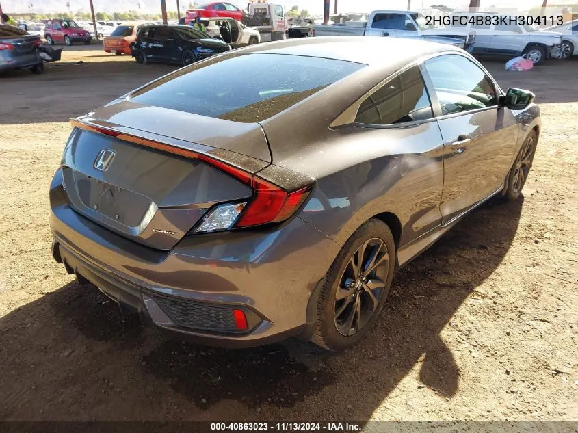 2019 Honda Civic Sport VIN: 2HGFC4B83KH304113 Lot: 40863023