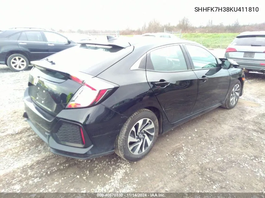 2019 Honda Civic Lx VIN: SHHFK7H38KU411810 Lot: 40870330