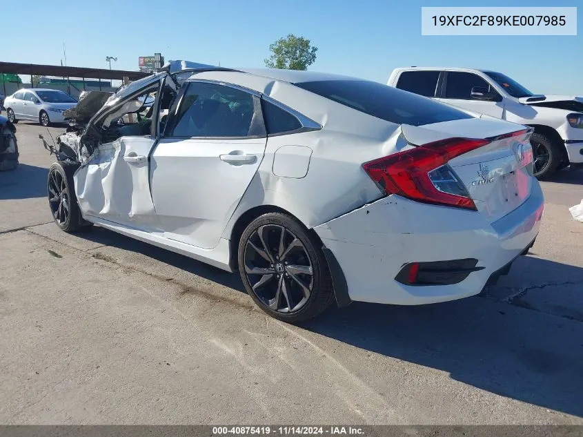 2019 Honda Civic Sport VIN: 19XFC2F89KE007985 Lot: 40875419