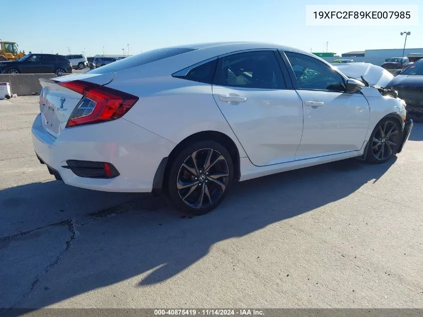 2019 Honda Civic Sport VIN: 19XFC2F89KE007985 Lot: 40875419