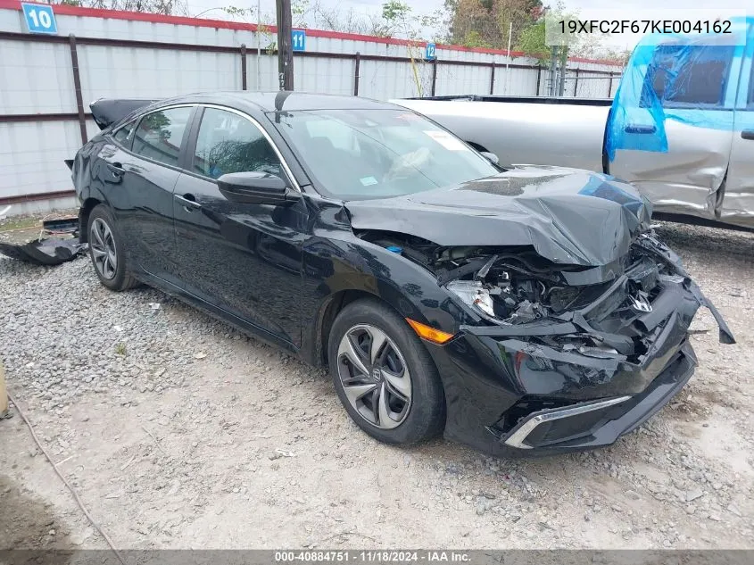 2019 Honda Civic Lx VIN: 19XFC2F67KE004162 Lot: 40884751