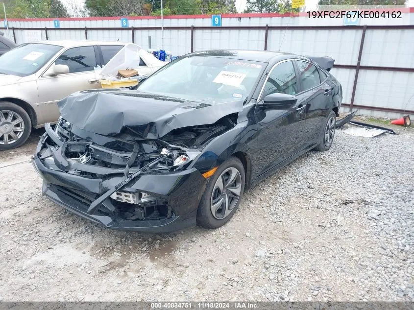 2019 Honda Civic Lx VIN: 19XFC2F67KE004162 Lot: 40884751