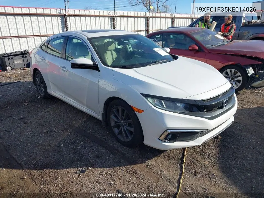 19XFC1F35KE014026 2019 Honda Civic Ex