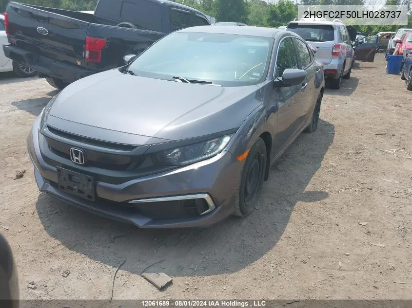 2020 Honda Civic Sedan VIN: 2HGFC2F50LH028737 Lot: 12061689