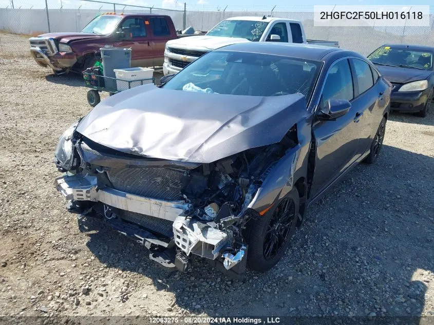 2020 Honda Civic Sedan VIN: 2HGFC2F50LH016118 Lot: 12063275