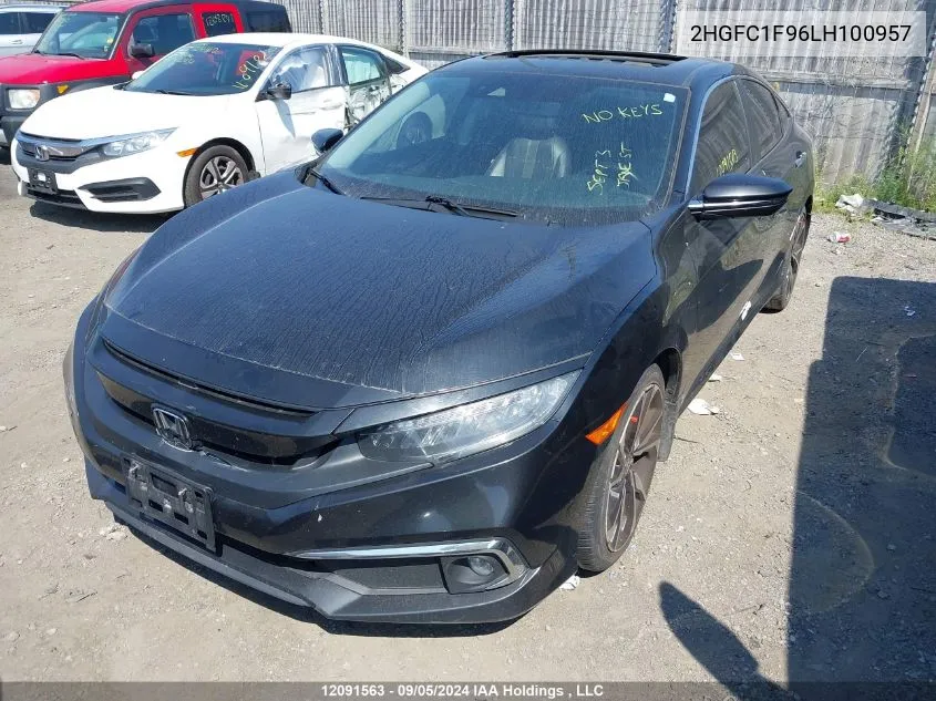 2020 Honda Civic VIN: 2HGFC1F96LH100957 Lot: 12091563