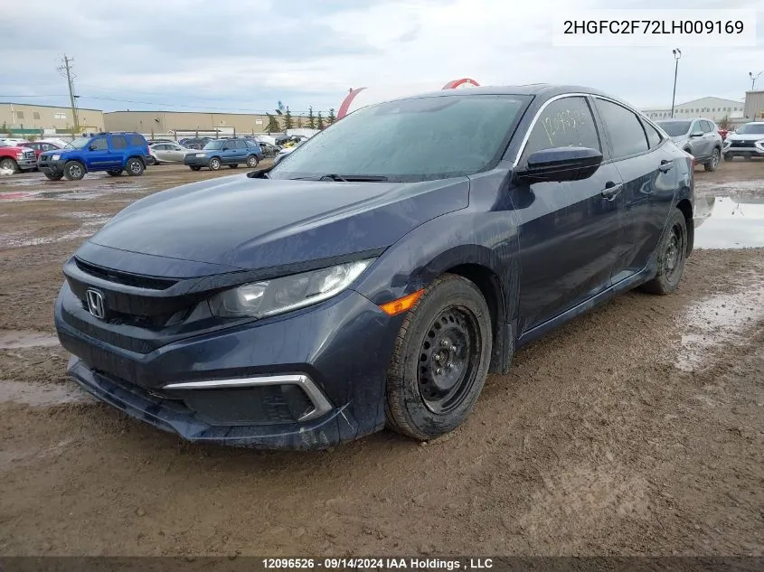 2020 Honda Civic Sedan VIN: 2HGFC2F72LH009169 Lot: 12096526