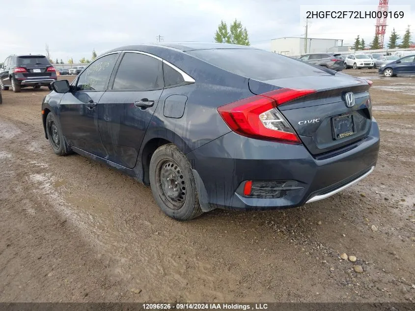 2020 Honda Civic Sedan VIN: 2HGFC2F72LH009169 Lot: 12096526