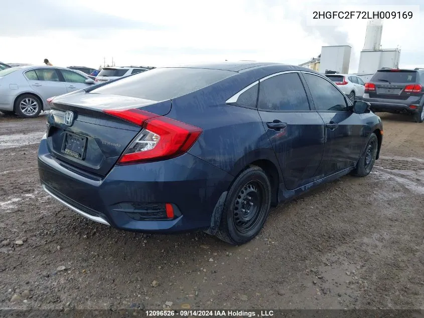 2020 Honda Civic Sedan VIN: 2HGFC2F72LH009169 Lot: 12096526