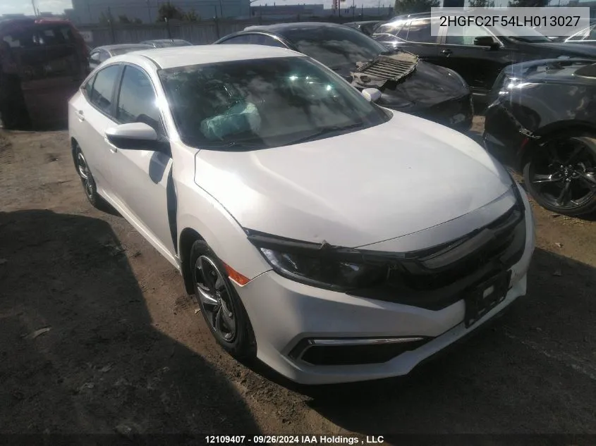 2HGFC2F54LH013027 2020 Honda Civic