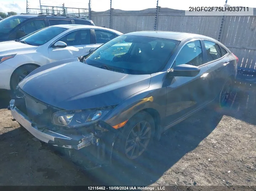 2HGFC2F75LH033711 2020 Honda Civic Sedan