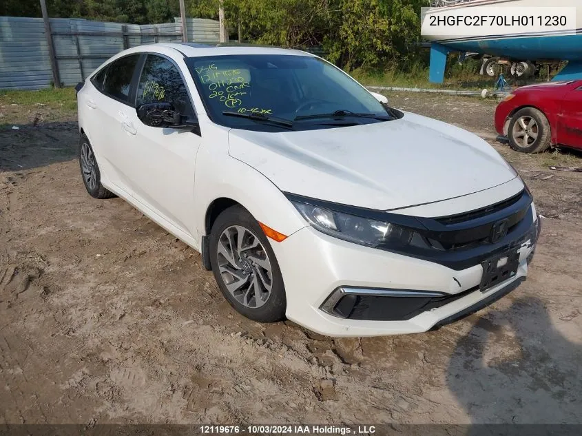 2020 Honda Civic Sedan VIN: 2HGFC2F70LH011230 Lot: 12119676