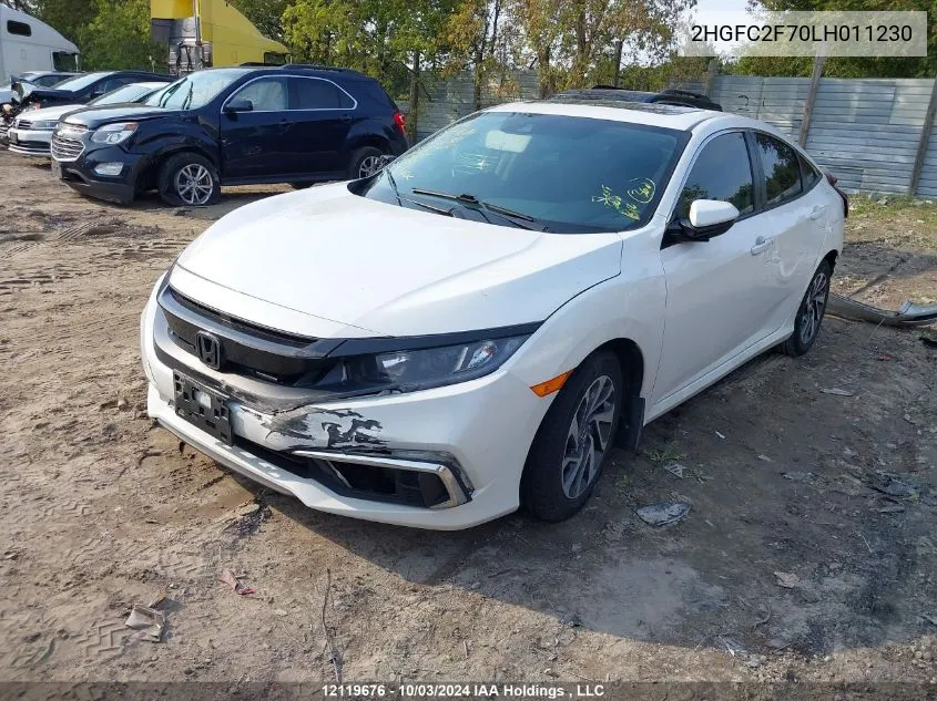 2020 Honda Civic Sedan VIN: 2HGFC2F70LH011230 Lot: 12119676