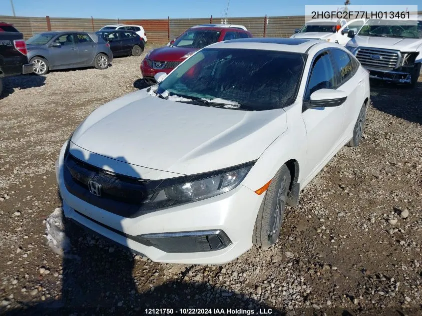 2020 Honda Civic Sedan VIN: 2HGFC2F77LH013461 Lot: 12121750