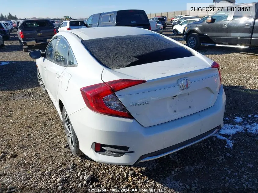 2HGFC2F77LH013461 2020 Honda Civic Sedan