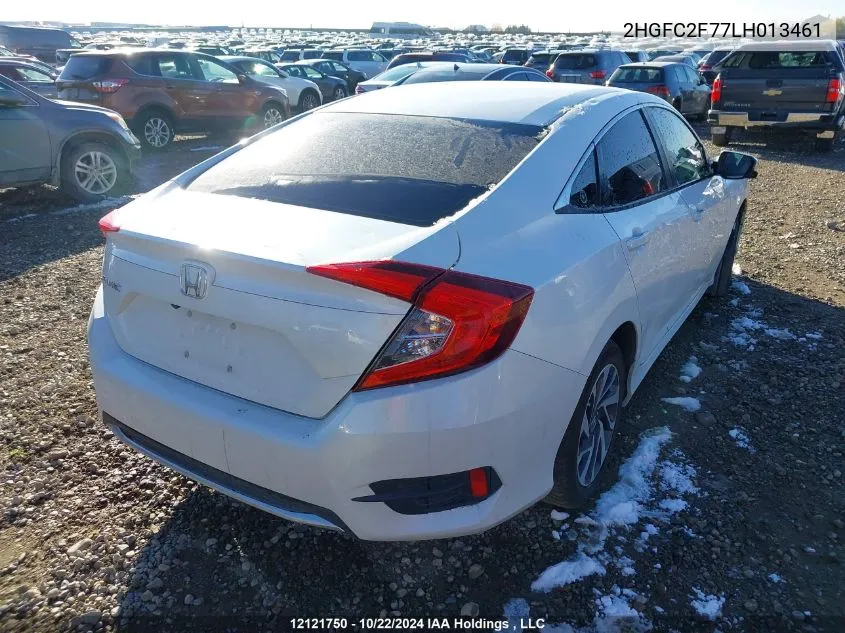 2020 Honda Civic Sedan VIN: 2HGFC2F77LH013461 Lot: 12121750