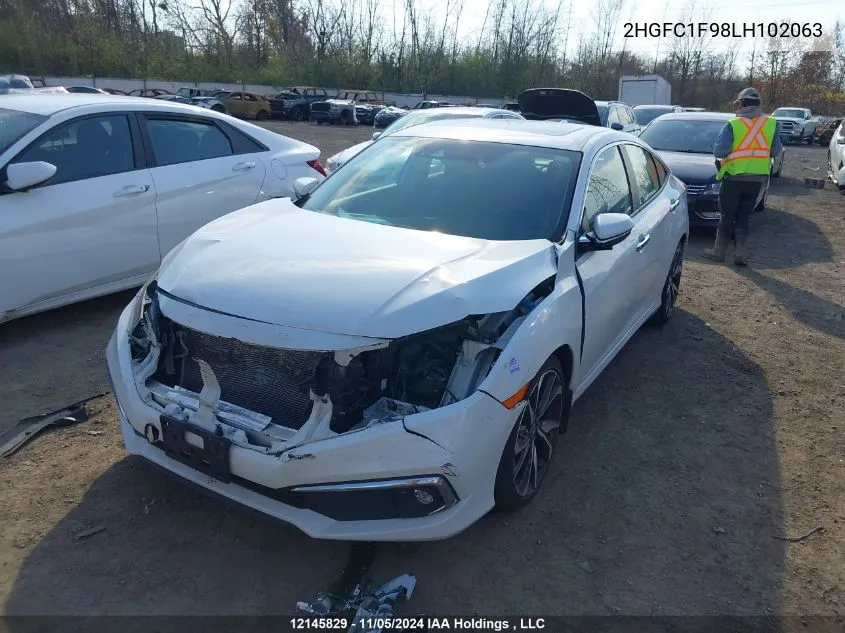 2020 Honda Civic Sedan VIN: 2HGFC1F98LH102063 Lot: 12145829