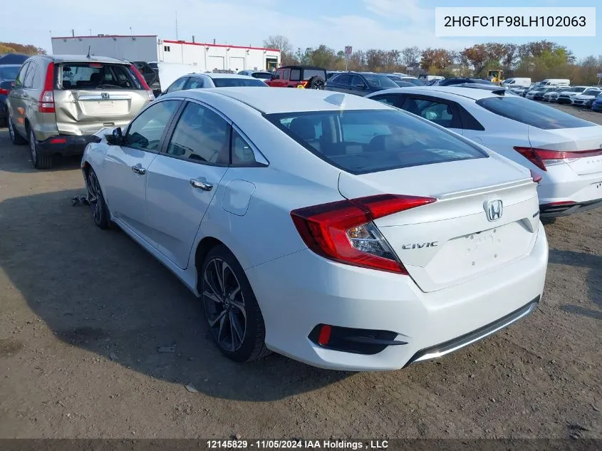 2020 Honda Civic Sedan VIN: 2HGFC1F98LH102063 Lot: 12145829