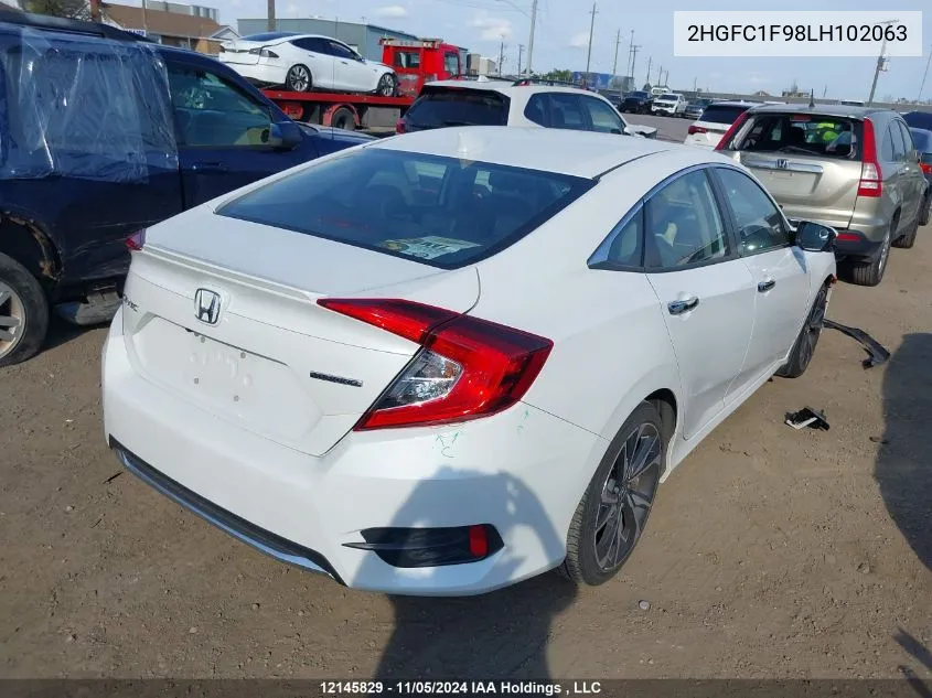 2020 Honda Civic Sedan VIN: 2HGFC1F98LH102063 Lot: 12145829