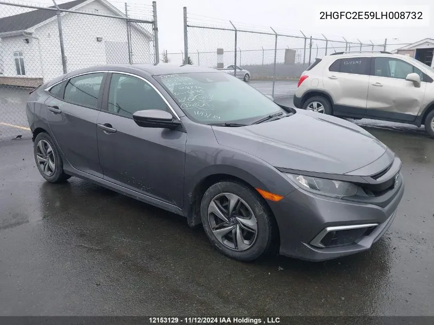 2020 Honda Civic Sedan VIN: 2HGFC2E59LH008732 Lot: 12153129