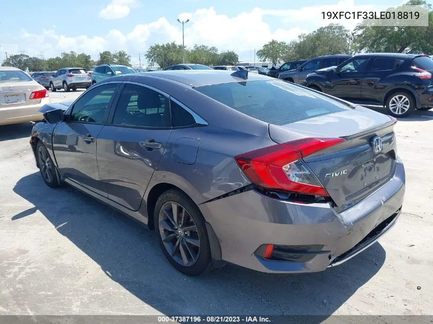 2020 Honda Civic Ex VIN: 19XFC1F33LE018819 Lot: 37387196