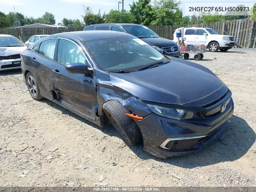 2020 Honda Civic Lx VIN: 2HGFC2F65LH500973 Lot: 39597184