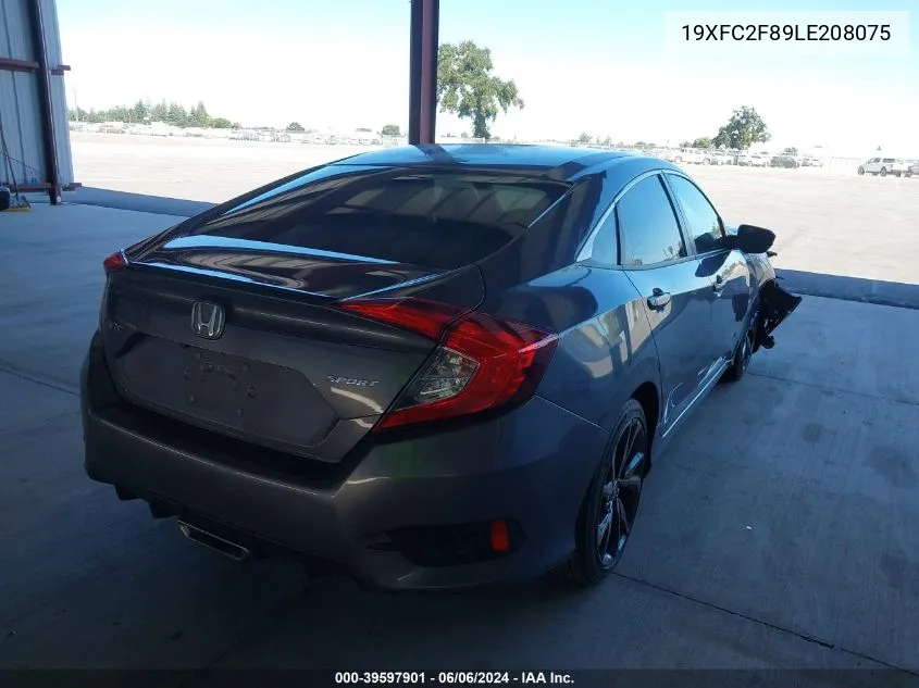 2020 Honda Civic Sport VIN: 19XFC2F89LE208075 Lot: 39597901