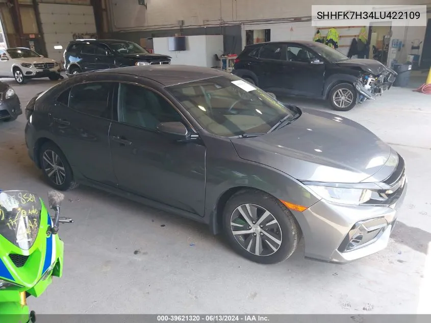 2020 Honda Civic Lx VIN: SHHFK7H34LU422109 Lot: 39621320