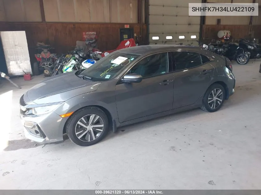 2020 Honda Civic Lx VIN: SHHFK7H34LU422109 Lot: 39621320