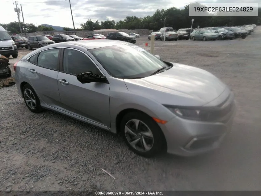 19XFC2F63LE024829 2020 Honda Civic Lx