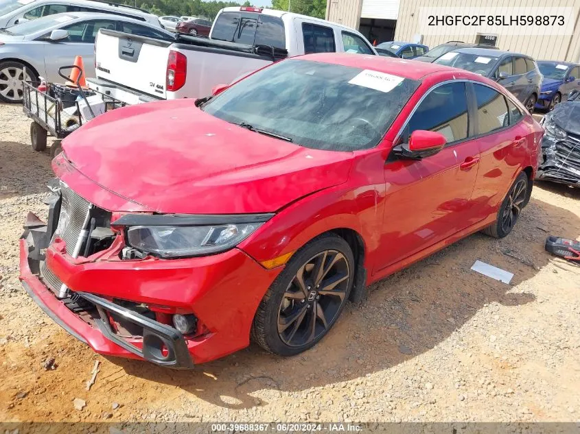 2020 Honda Civic Sport VIN: 2HGFC2F85LH598873 Lot: 39688367