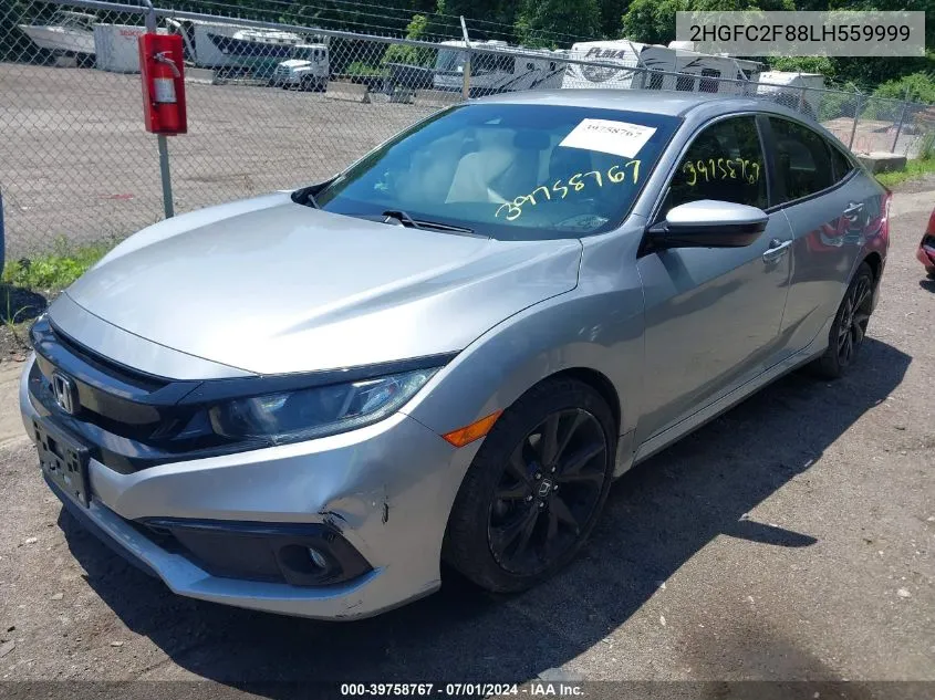 2020 Honda Civic Sport VIN: 2HGFC2F88LH559999 Lot: 39758767