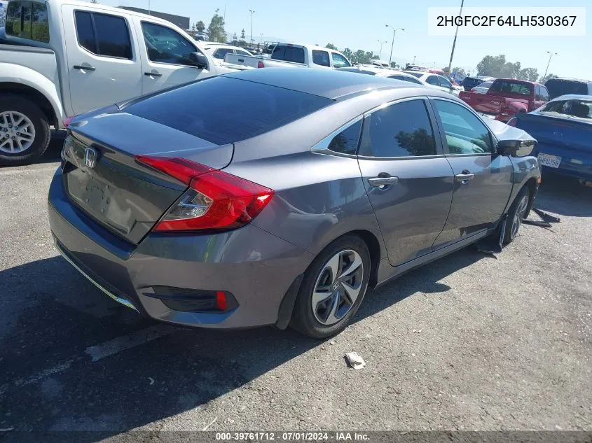 2020 Honda Civic Lx VIN: 2HGFC2F64LH530367 Lot: 39761712