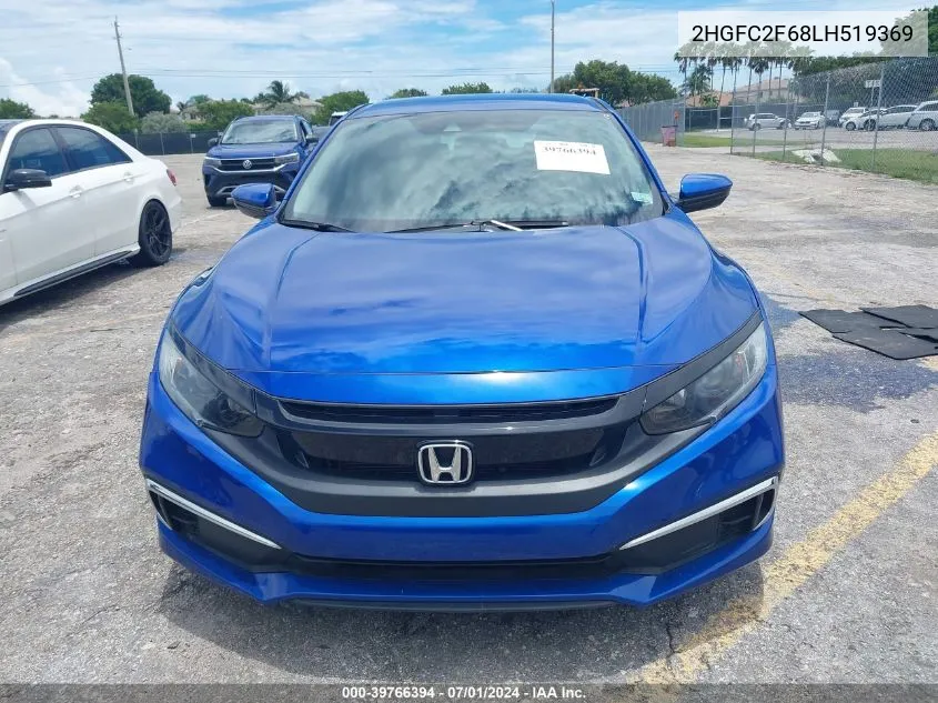 2020 Honda Civic Lx VIN: 2HGFC2F68LH519369 Lot: 39766394