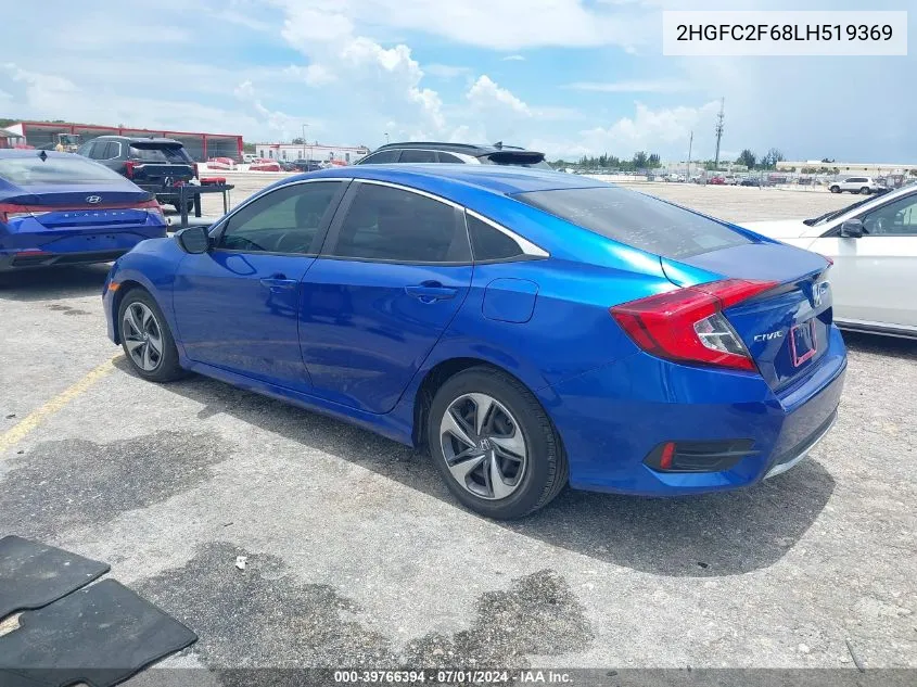 2020 Honda Civic Lx VIN: 2HGFC2F68LH519369 Lot: 39766394