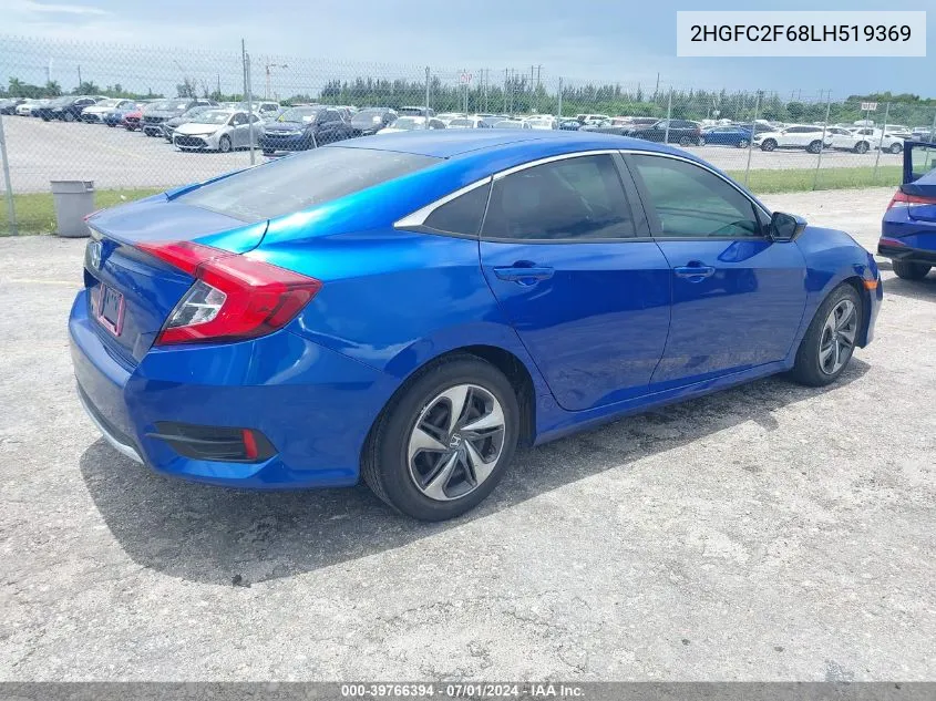 2020 Honda Civic Lx VIN: 2HGFC2F68LH519369 Lot: 39766394