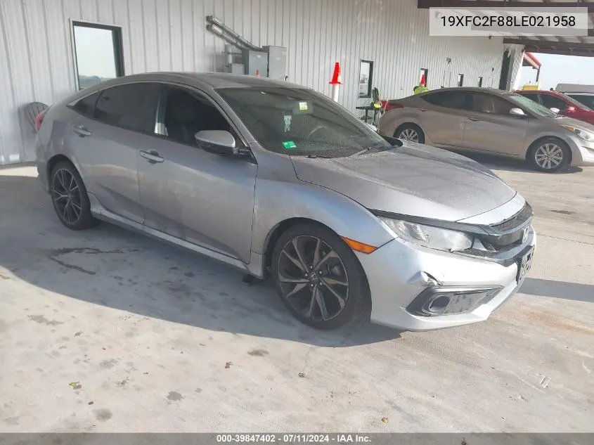 2020 Honda Civic Sport VIN: 19XFC2F88LE021958 Lot: 39847402