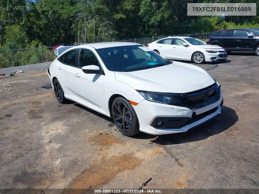 2020 Honda Civic Sport VIN: 19XFC2F85LE016989 Lot: 39851323