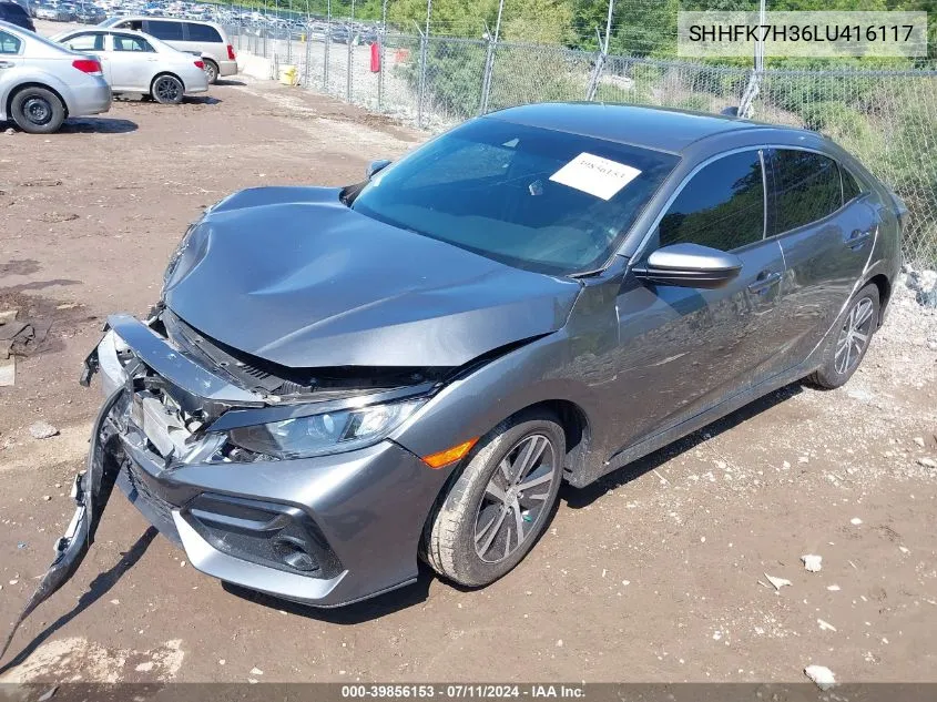 2020 Honda Civic Lx VIN: SHHFK7H36LU416117 Lot: 39856153