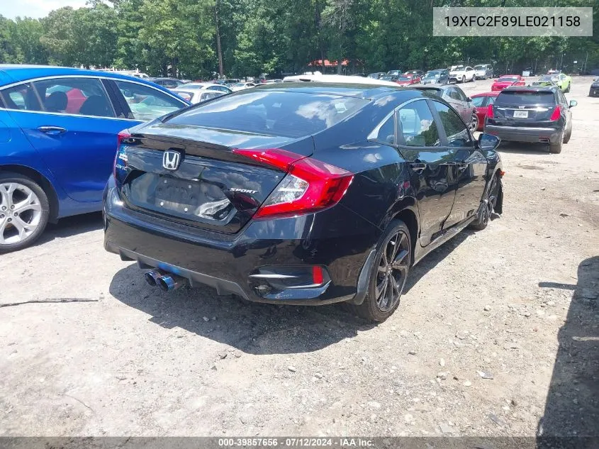 2020 Honda Civic Sport VIN: 19XFC2F89LE021158 Lot: 39857656