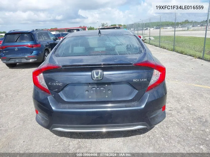 2020 Honda Civic Ex VIN: 19XFC1F34LE016559 Lot: 39864456