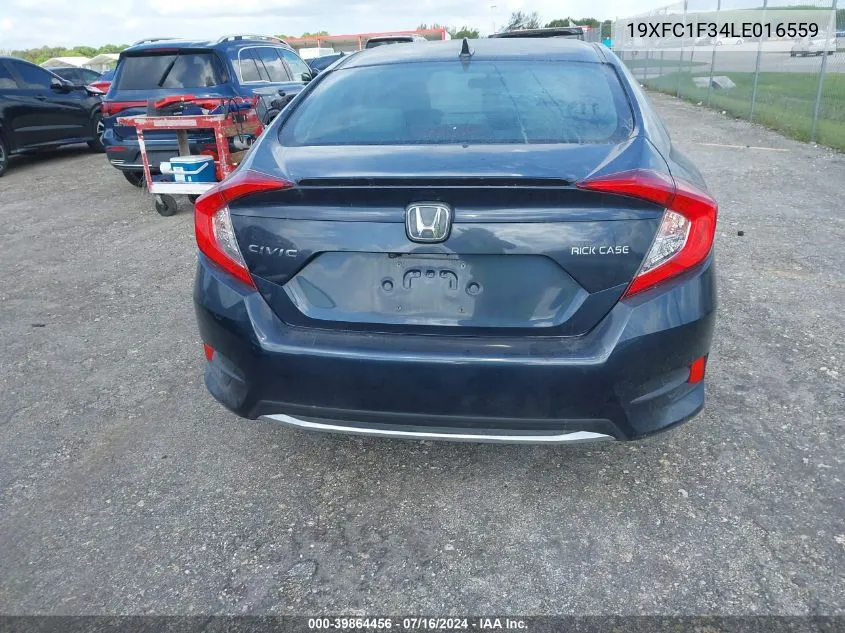 2020 Honda Civic Ex VIN: 19XFC1F34LE016559 Lot: 39864456