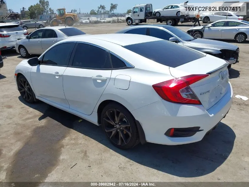 2020 Honda Civic Sport VIN: 19XFC2F82LE007411 Lot: 39882942