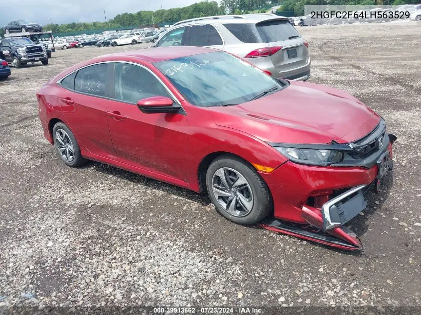 2020 Honda Civic Lx VIN: 2HGFC2F64LH563529 Lot: 39913662