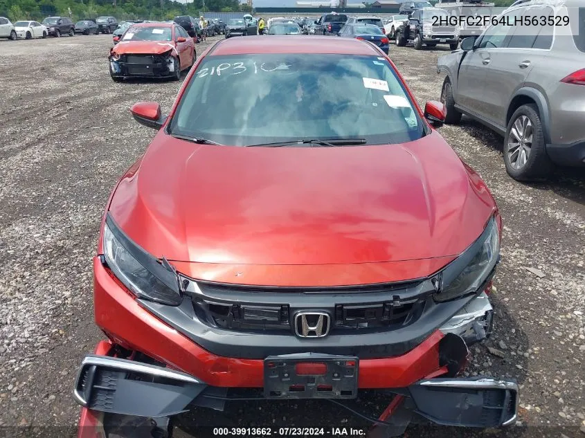 2020 Honda Civic Lx VIN: 2HGFC2F64LH563529 Lot: 39913662