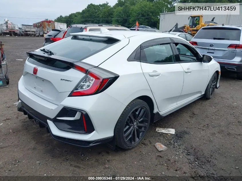 2020 Honda Civic Sport VIN: SHHFK7H47LU413459 Lot: 39935345