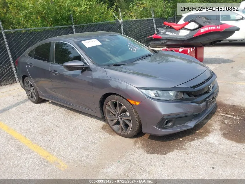 2020 Honda Civic Sport VIN: 2HGFC2F84LH590862 Lot: 39953423